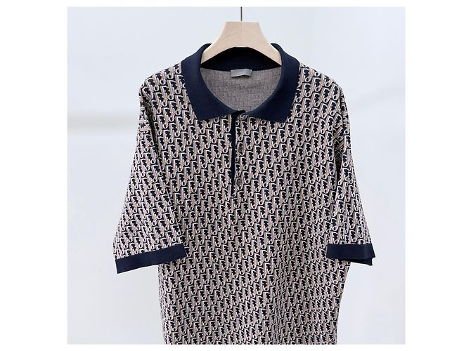 Dior T-shirt Polo em malha jacquard Oblique Grade/XL] - vista 2