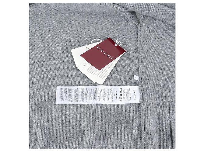 Gucci Web Detail Oversized Wollcardigan Grau XS - Ansicht 5