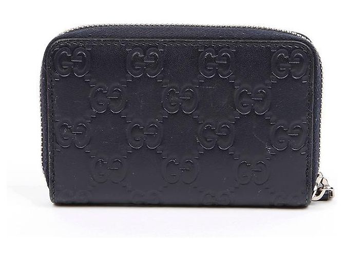 Gucci Tarjetero de cuero Navy - vista 2