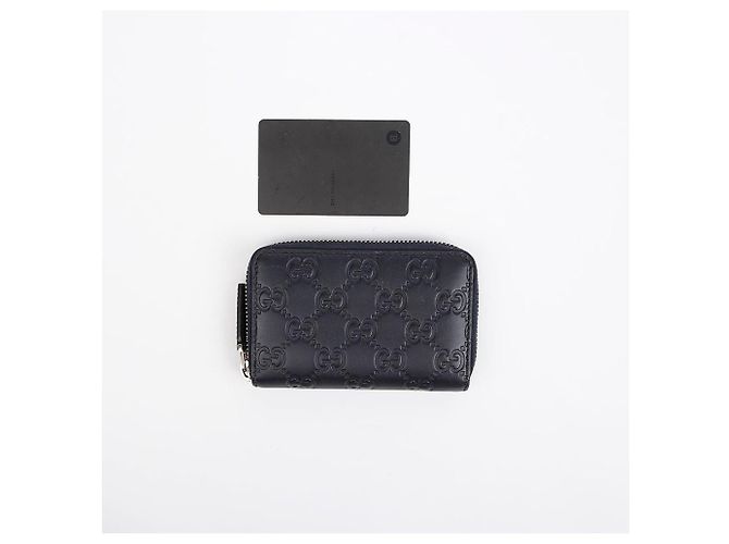 Gucci Tarjetero de cuero Navy - vista 7