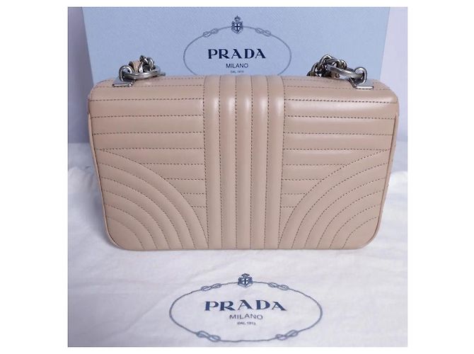 Prada Borsa a tracolla Diagram in pelle rosa - vista 3