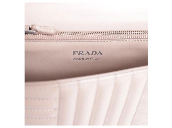 Prada Borsa a tracolla Diagram in pelle rosa - vista 7
