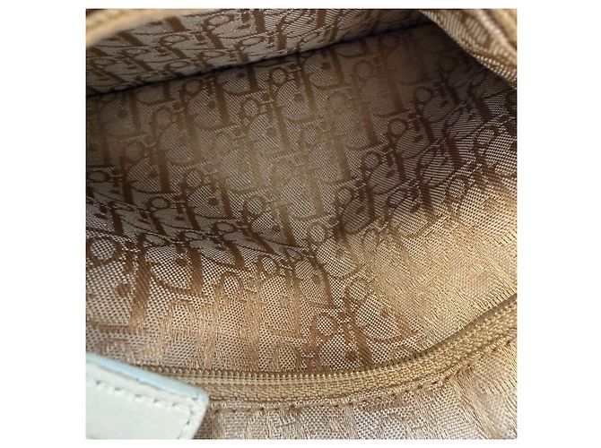 Dior Cannage Leather Tote Bag Ivory Gold Medium - view 19