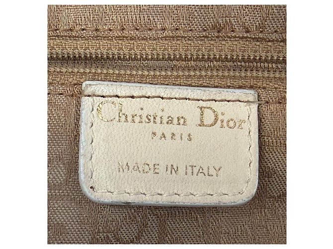 Dior Cannage Leather Tote Bag Ivory Gold Medium - view 20