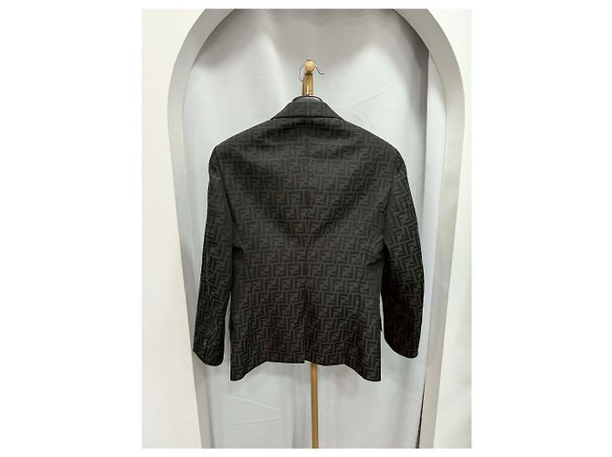Fendi Veste Blazer en Jacquard Monogramme Taille - vue 2