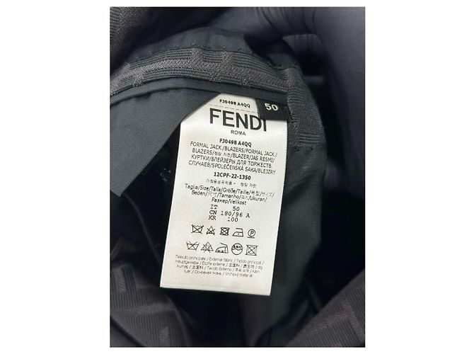 Fendi Veste Blazer en Jacquard Monogramme Taille - vue 4