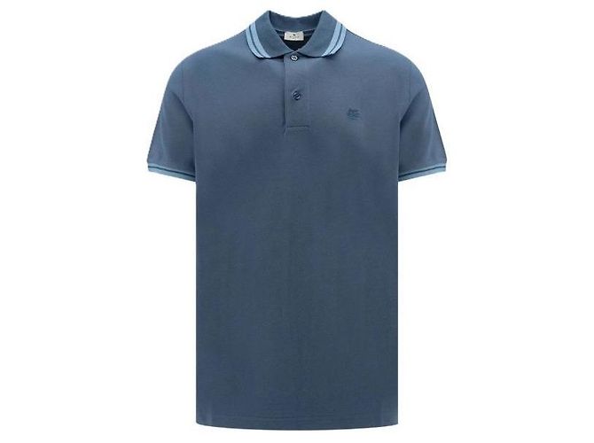 Etro Kurzarm-Poloshirt mit Streifen und gesticktem Pegaso-Logo - Ansicht 2