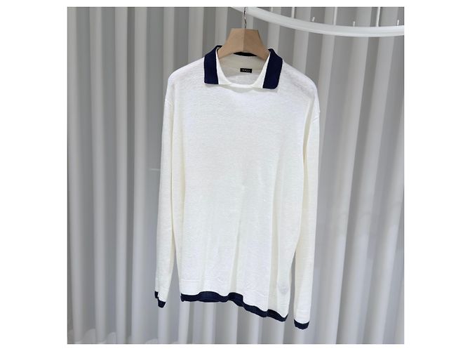 Kiton Leinenstrick mit Kragen (Grade A/XL) - Ansicht 2