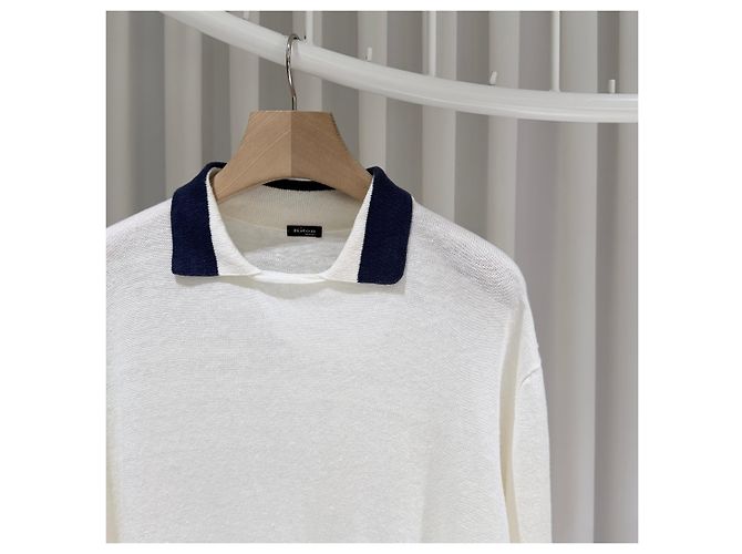Kiton Leinenstrick mit Kragen (Grade A/XL) - Ansicht 4