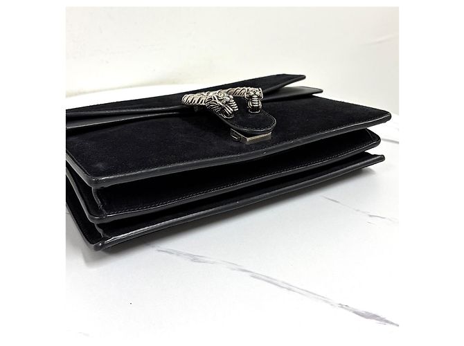Gucci Borsa a tracolla Dionysus GG Supreme con catena Nero - vista 10