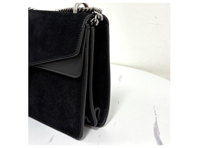 Gucci Borsa a tracolla Dionysus GG Supreme con catena Nero - vista 8