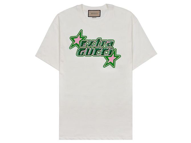 Gucci Extra Cotton Jersey T-Shirt mit kurzen Ärmeln - Ansicht 9