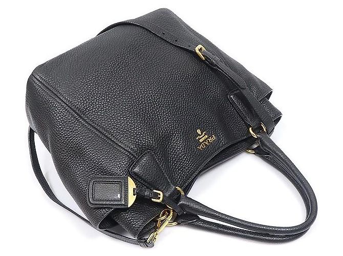 Prada Black Vitello Daino Side Pocket - Ansicht 3