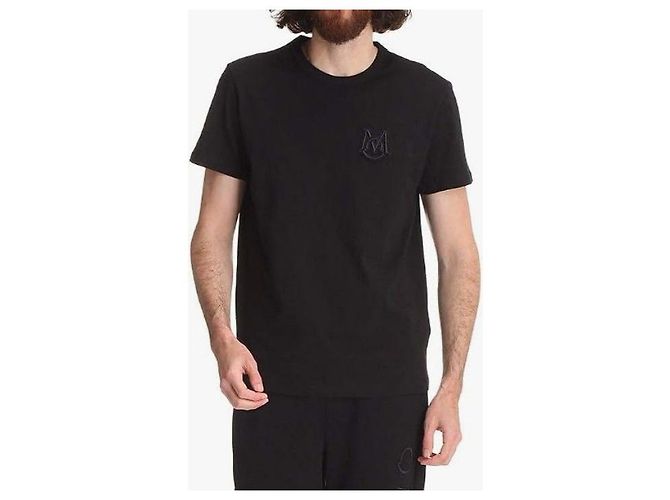 Moncler Crewneck T-Shirt mit besticktem Logo Schwarz - Ansicht 10