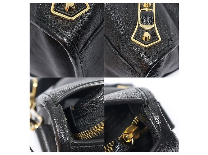 Gucci Black Microsima Leather Dome Medium - vista 6
