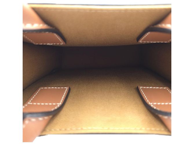 Céline Bolso Tote Mini Vertical Triomphe Canvas Bolso de Hombro Bandolera Brown - vista 17