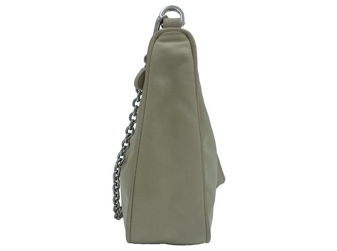 Prada Borsa a tracolla Hobo Re-Edition Re-Nylon Saffiano Multi Beige - vista 12