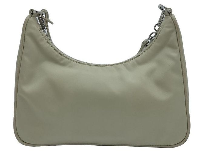Prada Borsa a tracolla Hobo Re-Edition Re-Nylon Saffiano Multi Beige - vista 5