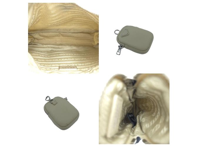 Prada Borsa a tracolla Hobo Re-Edition Re-Nylon Saffiano Multi Beige - vista 7