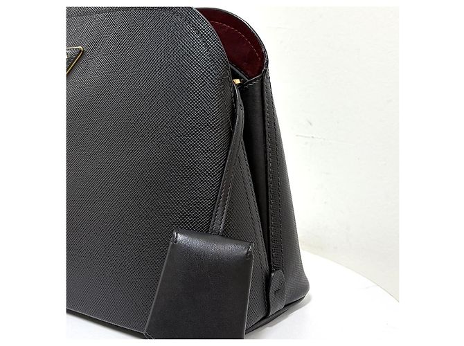 Prada Borsa a tracolla Martine in Saffiano Nera - vista 6