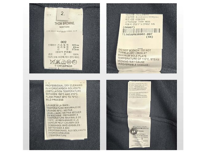 Thom Browne Merino Wool Long Sleeve Cardigan Navy Size - view 10