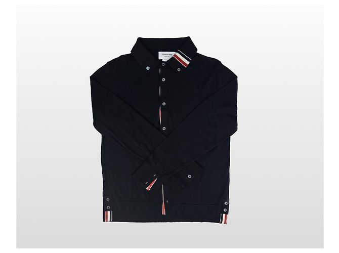 Thom Browne Merino Wool Long Sleeve Cardigan Navy Size - view 2
