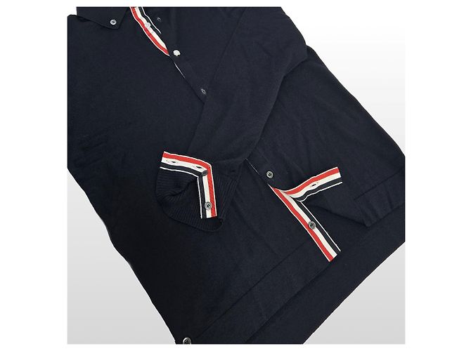 Thom Browne Merino Wool Long Sleeve Cardigan Navy Size - view 8