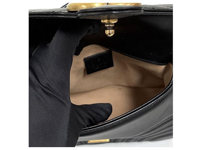 Gucci Mini Borsa Tote con Manico Borsa a Tracolla Nera - vista 13