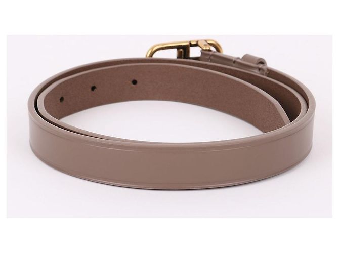 Balenciaga Slim Gürtel Beige Leder - Ansicht 4