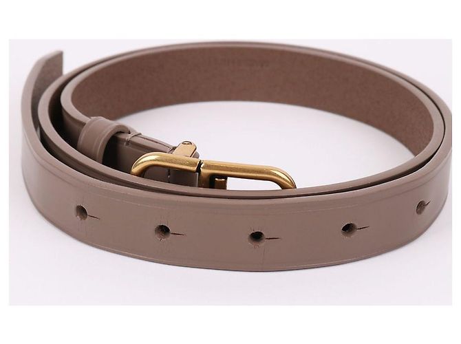 Balenciaga Slim Gürtel Beige Leder - Ansicht 8