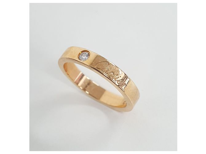 Cartier 1P Diamant Ehering Gold - Ansicht 4