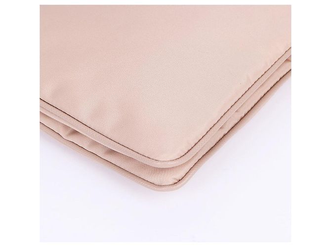 Double Prada Borsa a tracolla Re-Nylon beige con doppia zip - vista 10