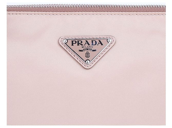 Double Prada Borsa a tracolla Re-Nylon beige con doppia zip - vista 3