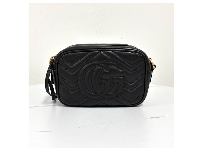 Gucci Mini Borsa a Tracolla con Catena Nera - vista 4