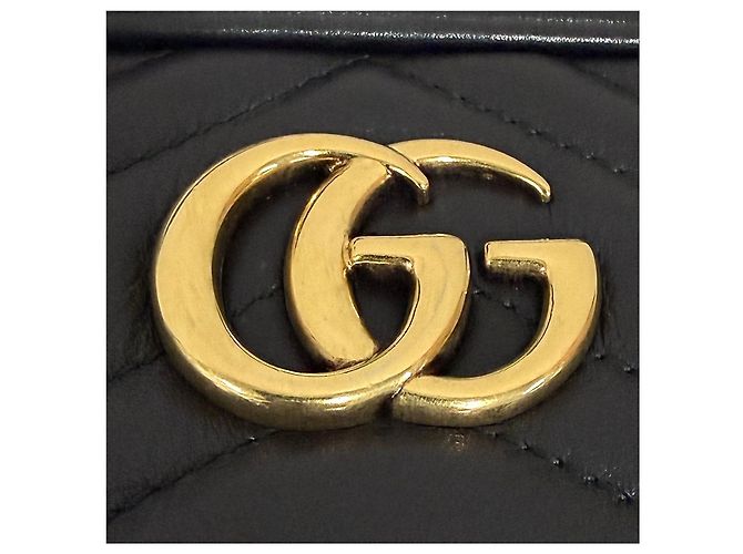 Gucci Mini Borsa a Tracolla con Catena Nera - vista 6