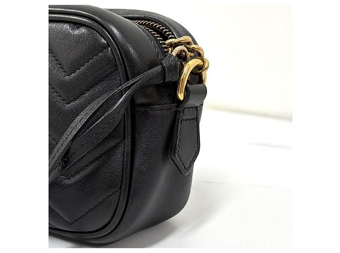 Gucci Mini Borsa a Tracolla con Catena Nera - vista 7