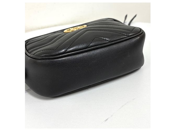 Gucci Mini Borsa a Tracolla con Catena Nera - vista 9