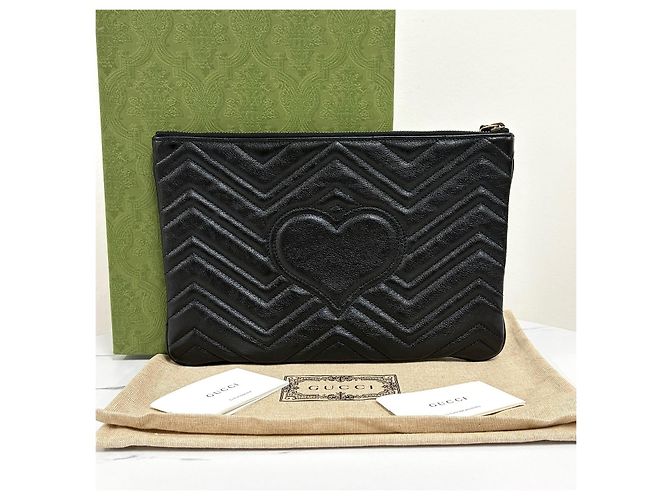 Gucci Clutch GG Marmont Matelassé Black - vista 4