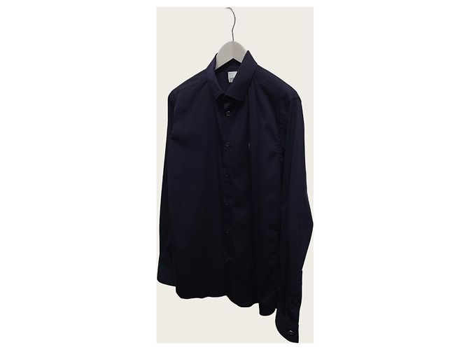 Burberry Camisa stretch com logo monograma Navy - vista 2