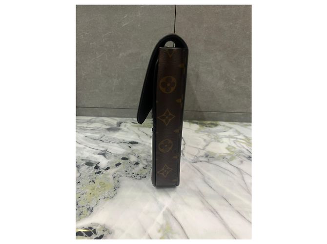 Pochette Louis Vuitton S Lock Monogram Marrone - vista 3
