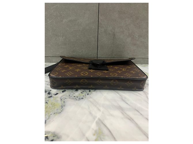 Pochette Louis Vuitton S Lock Monogram Marrone - vista 4