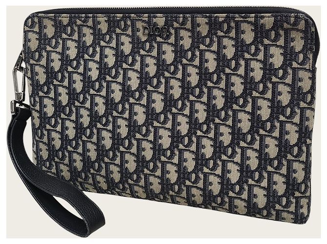 Dior Clutch Oblique Jacquard con tracolla per iPad - vista 2