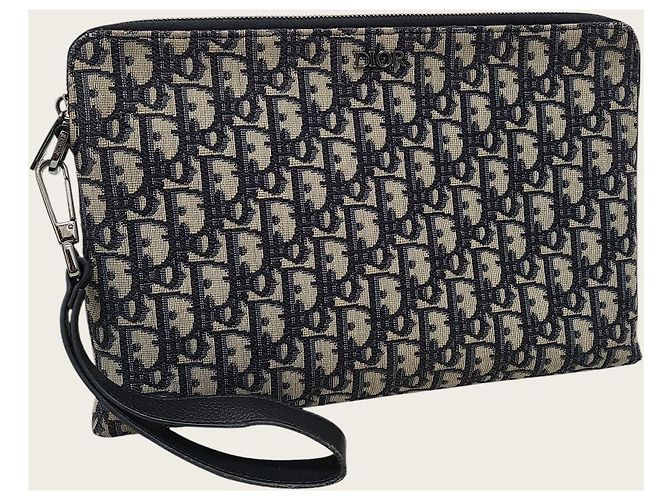 Dior Clutch Oblique Jacquard con tracolla per iPad - vista 3