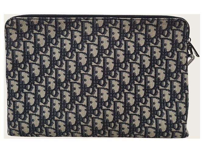 Dior Clutch Oblique Jacquard con tracolla per iPad - vista 5
