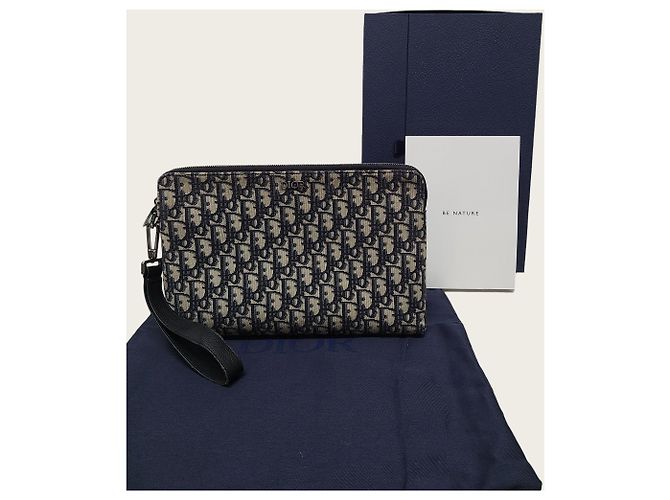 Dior Clutch Oblique Jacquard con tracolla per iPad - vista 7