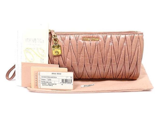 Miu Miu Necessaire in pelle rosa - vista 2