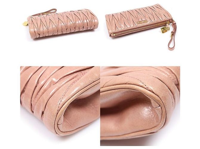 Miu Miu Necessaire in pelle rosa - vista 5