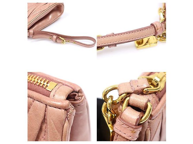 Miu Miu Necessaire in pelle rosa - vista 6