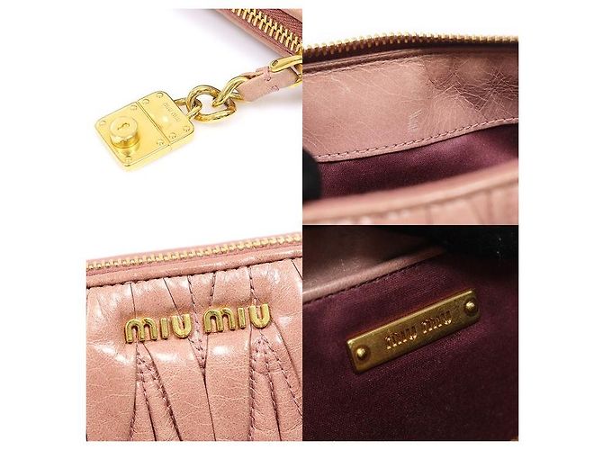 Miu Miu Necessaire in pelle rosa - vista 7