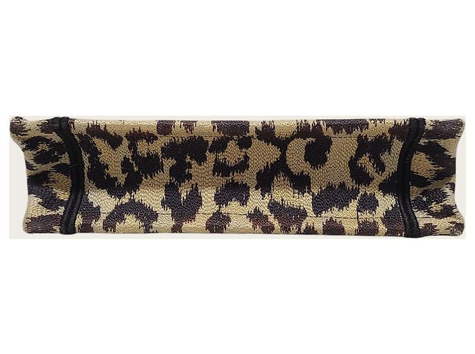 Book Tote Dior Mini borsa tote in tela con ricamo leopardato - vista 6